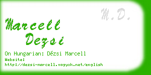 marcell dezsi business card